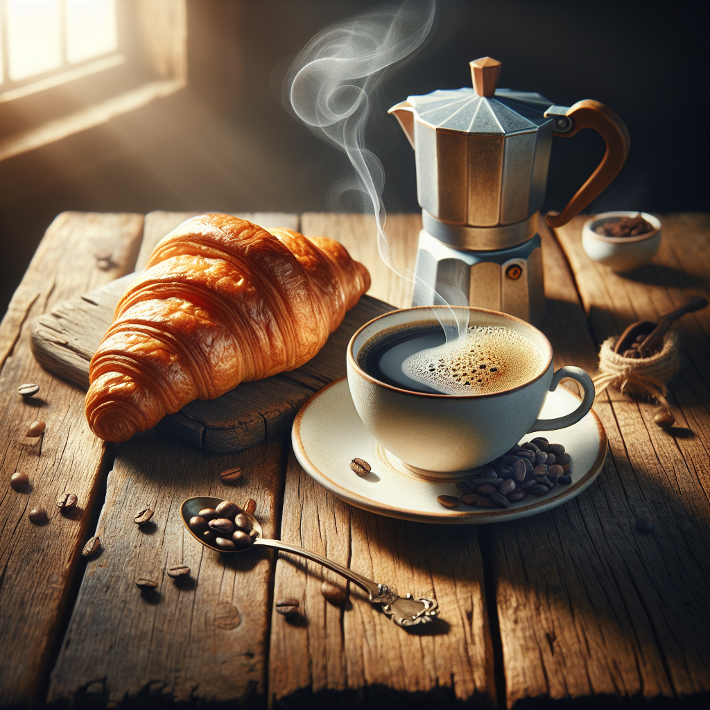 Café com croissant